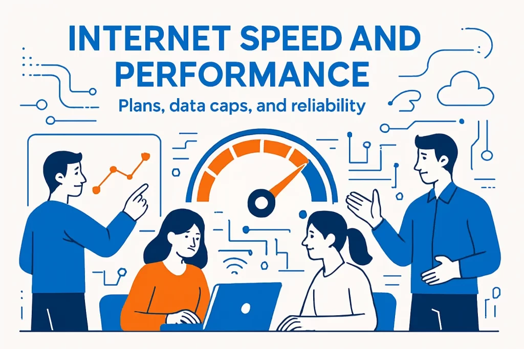 Internet speed and performance: plans, data caps, and reliability