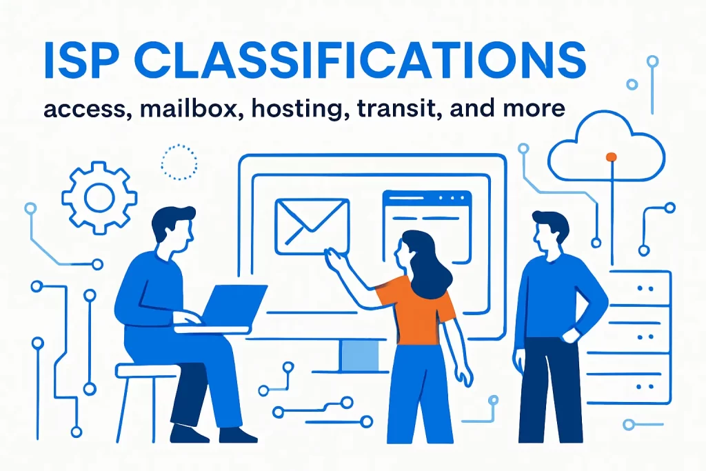 ISP classifications: access, mailbox, hosting, transit, and more