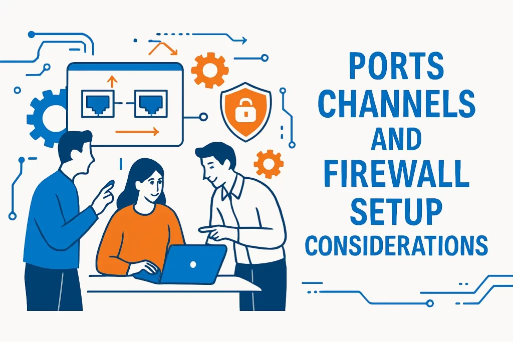 Ports channels and firewall setup considerations