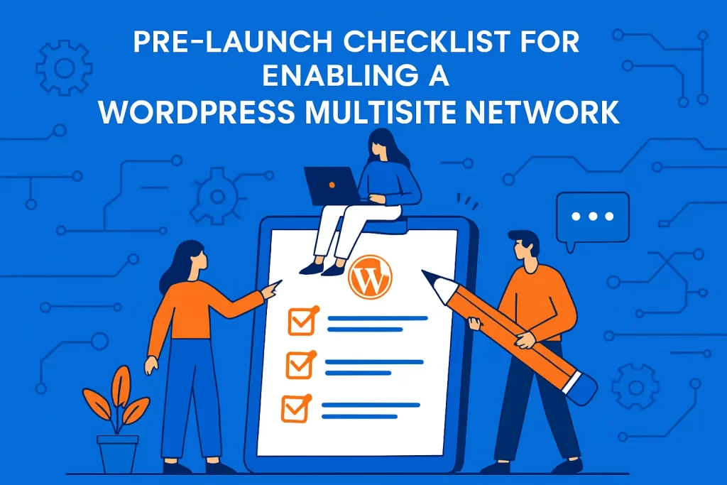 Pre launch checklist for enabling a WordPress multisite network