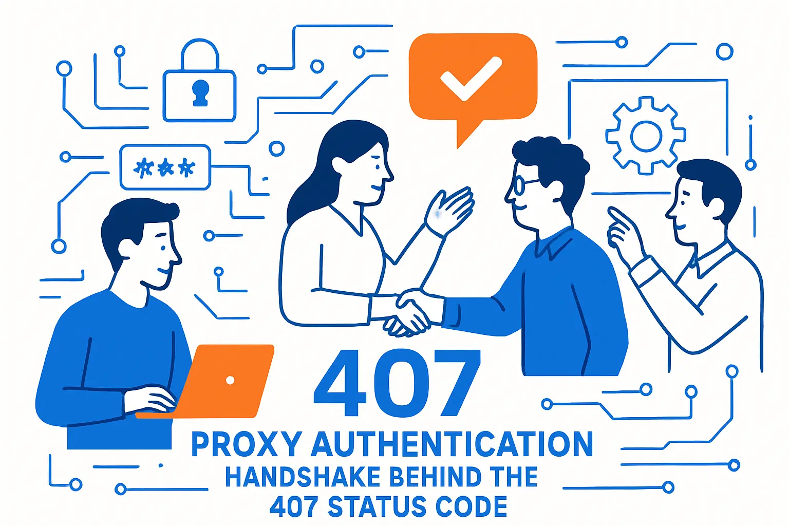 Proxy authentication handshake behind the 407 status code