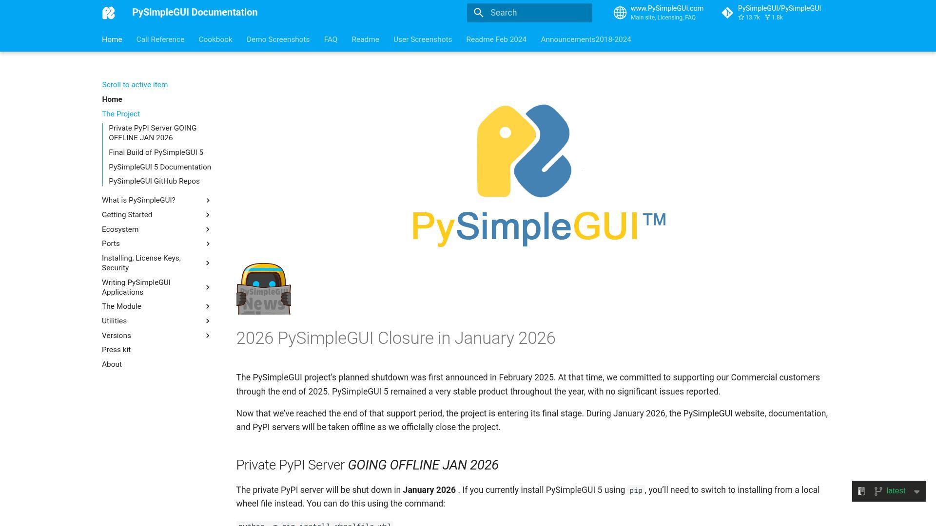 12. PySimpleGUI
