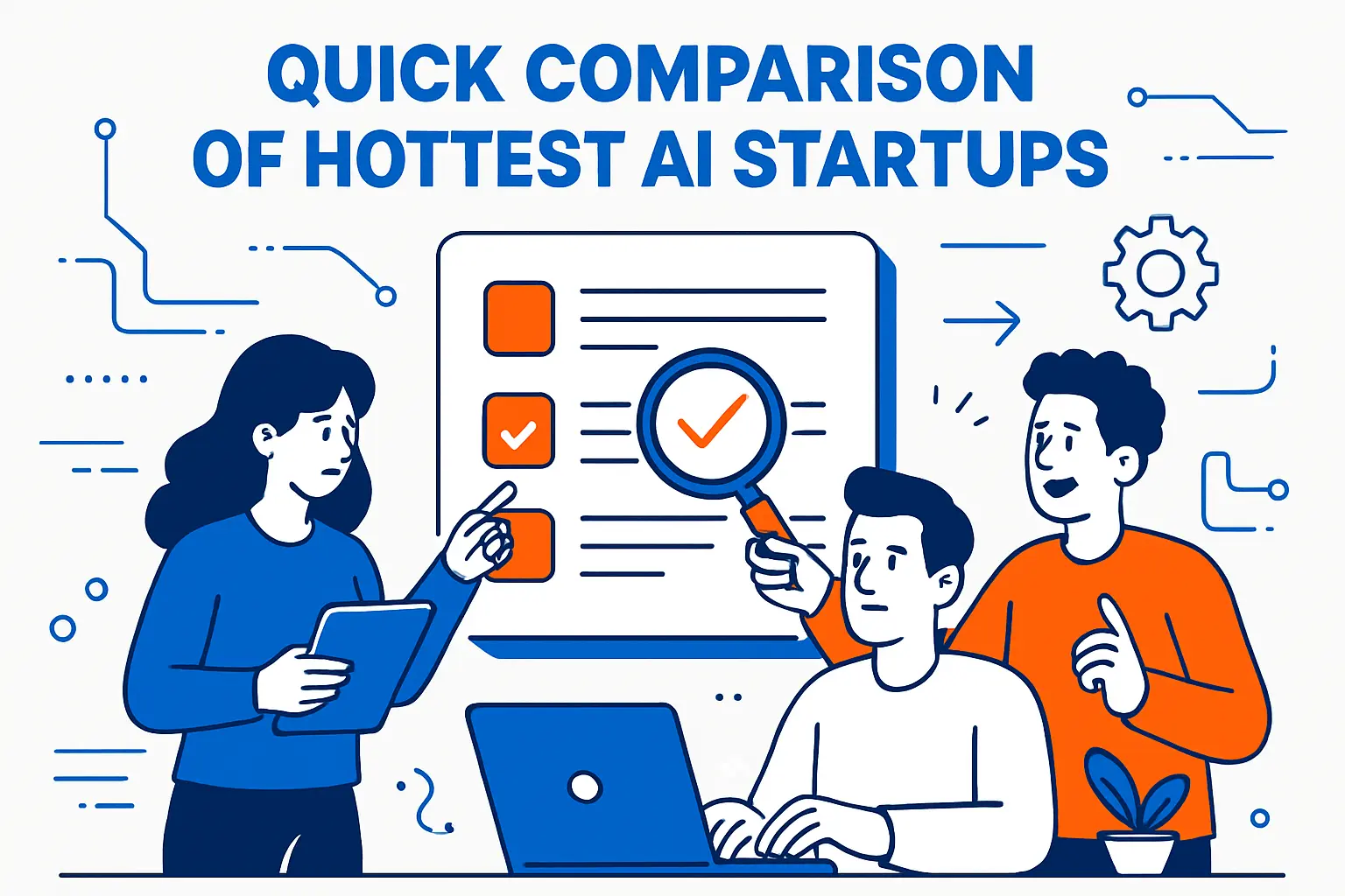 Quick Comparison of hottest ai startups