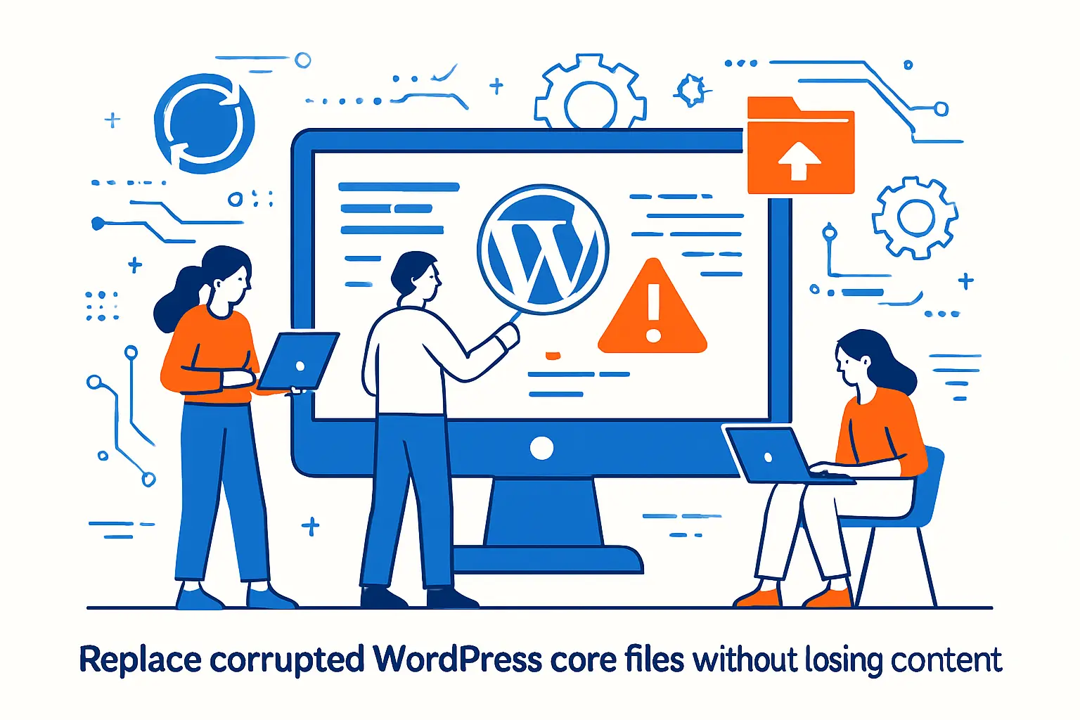 Replace corrupted WordPress core files without losing content