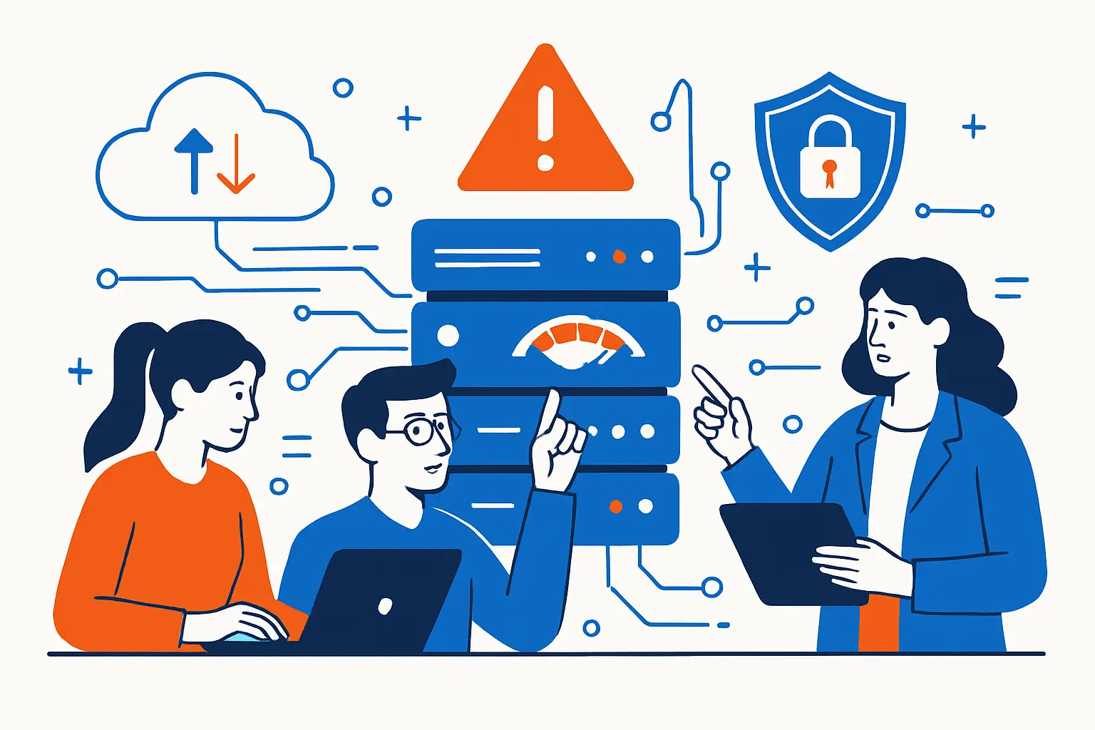 Server load, backups, and security issues that trigger database connection failures