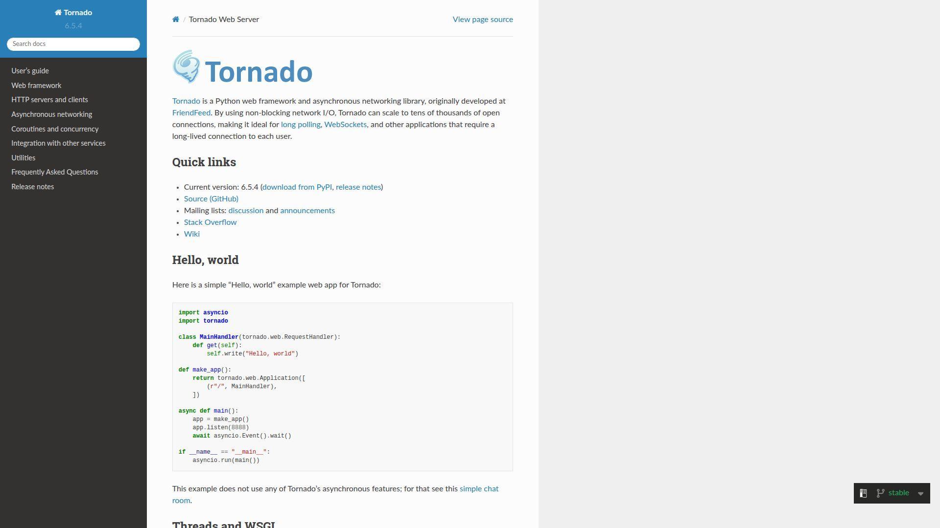 7. Tornado