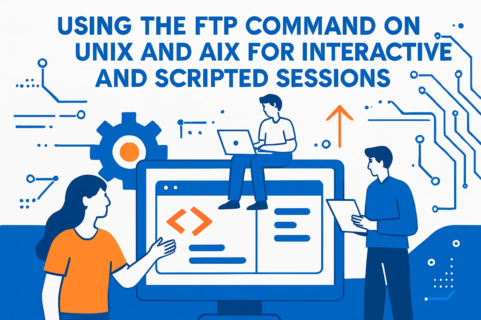 Using the ftp command on Unix and AIX for interactive and scripted sessions