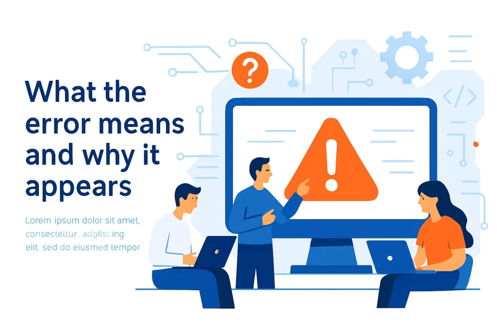 What the error means and why it appears