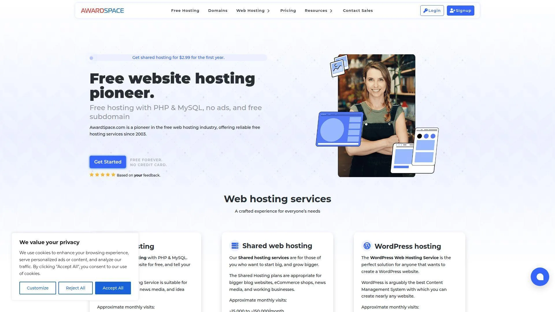 6. AwardSpace