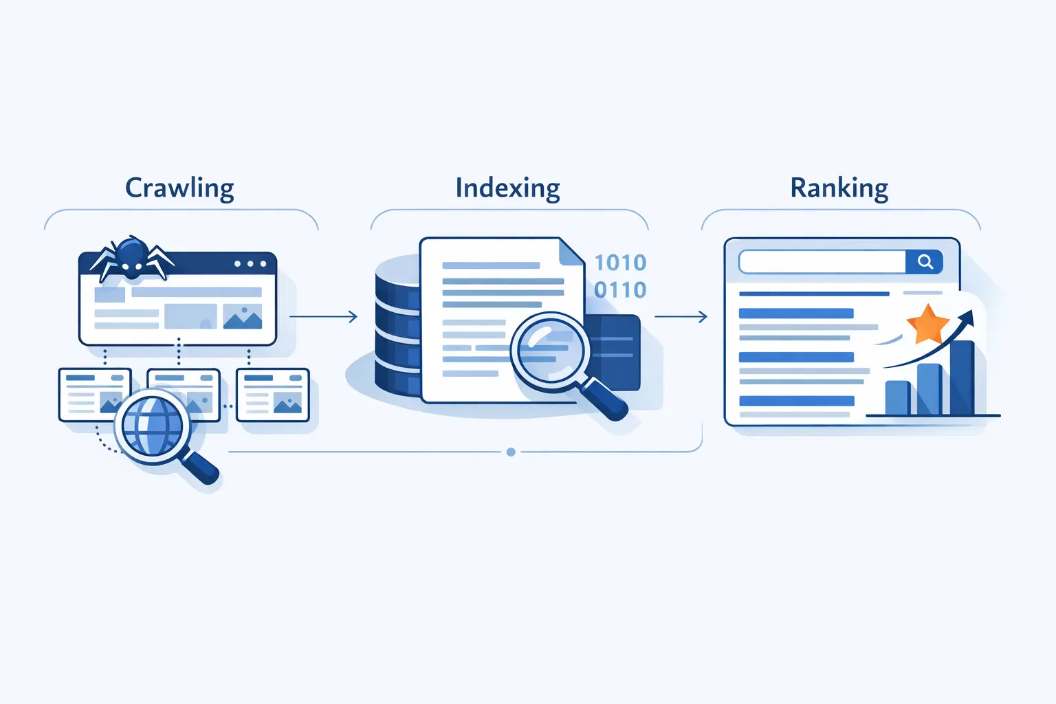 How Does a Search Engine Work: Crawling, Indexing, and Ranking Explained