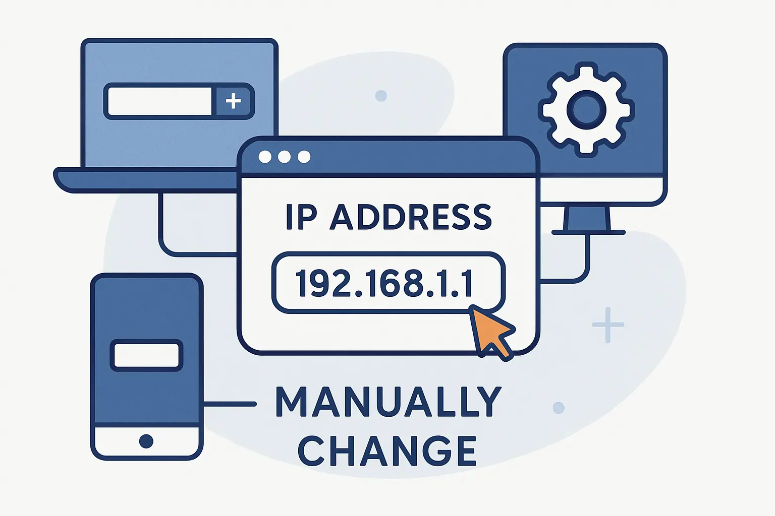 How to manually change an IP address on each device