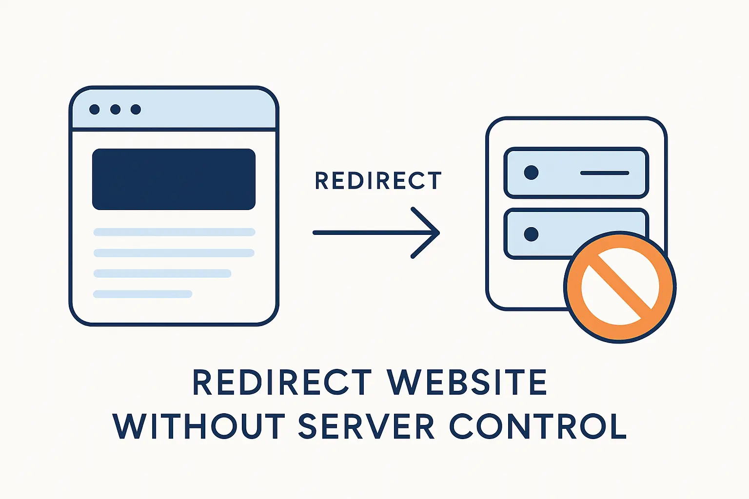 How to redirect website when you do not control the server