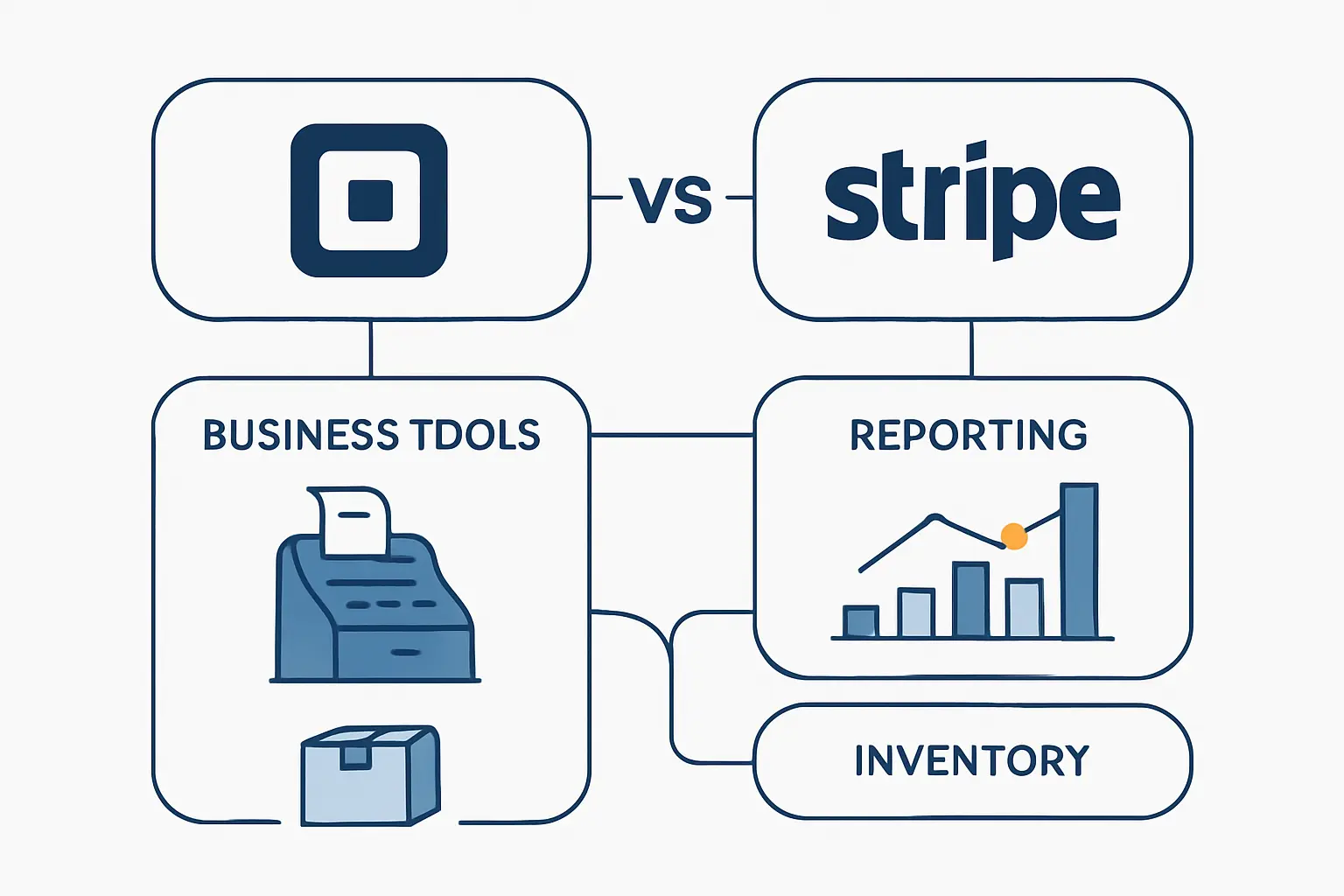 Square vs Stripe Business Tools, Reporting, and Inventory