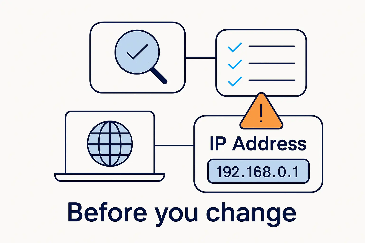 What to do before you change an IP address