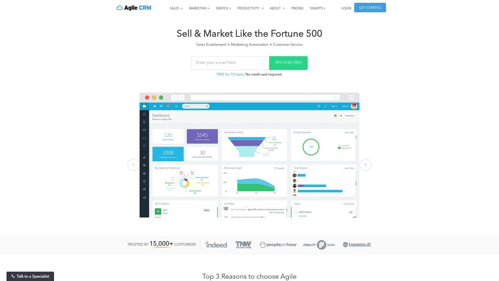 10. Agile CRM
