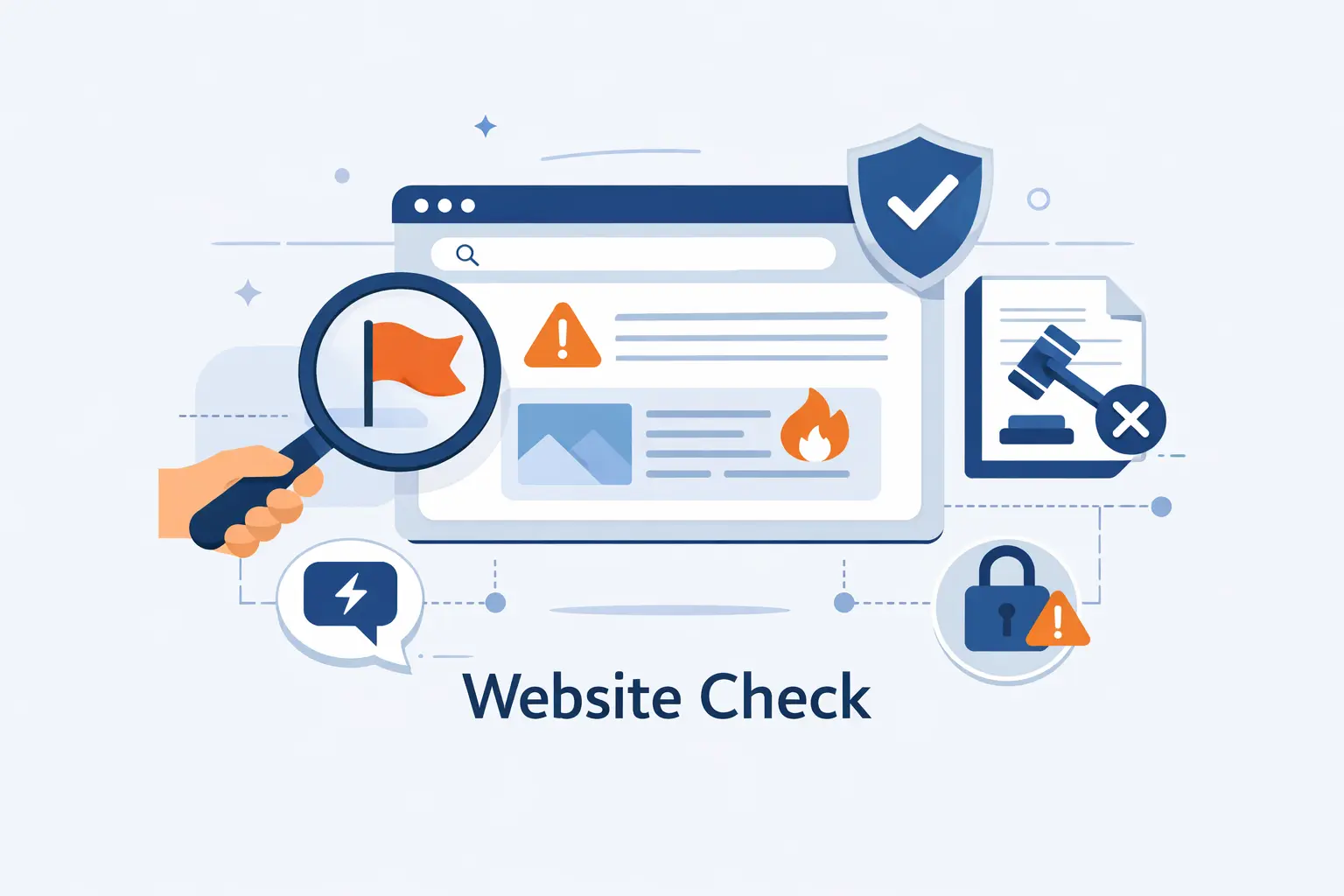 Check the Website for Content and Policy Red Flags