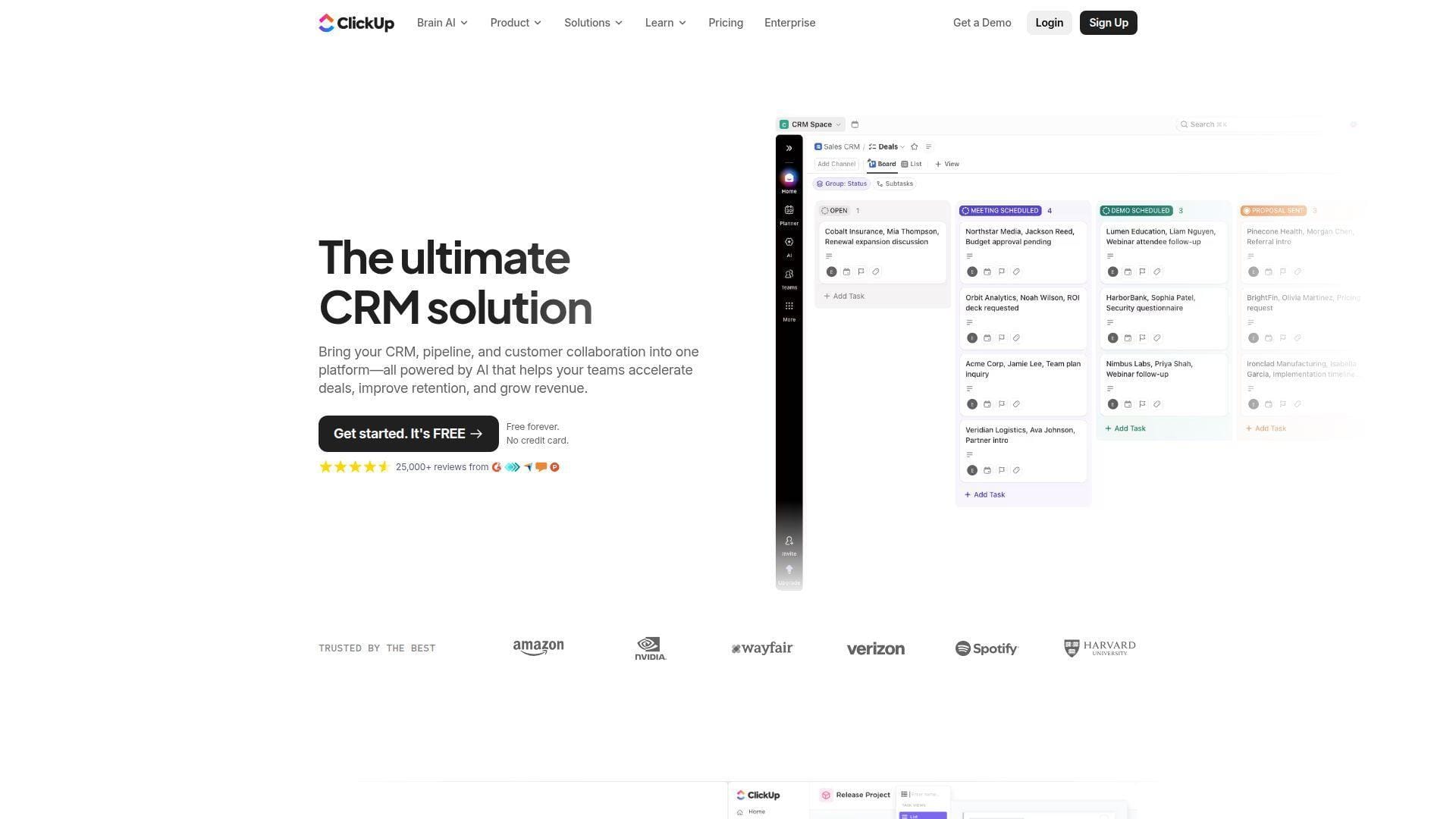 8. ClickUp CRM