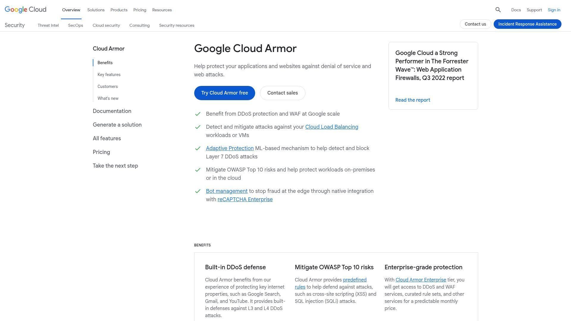 7. Google Cloud Armor