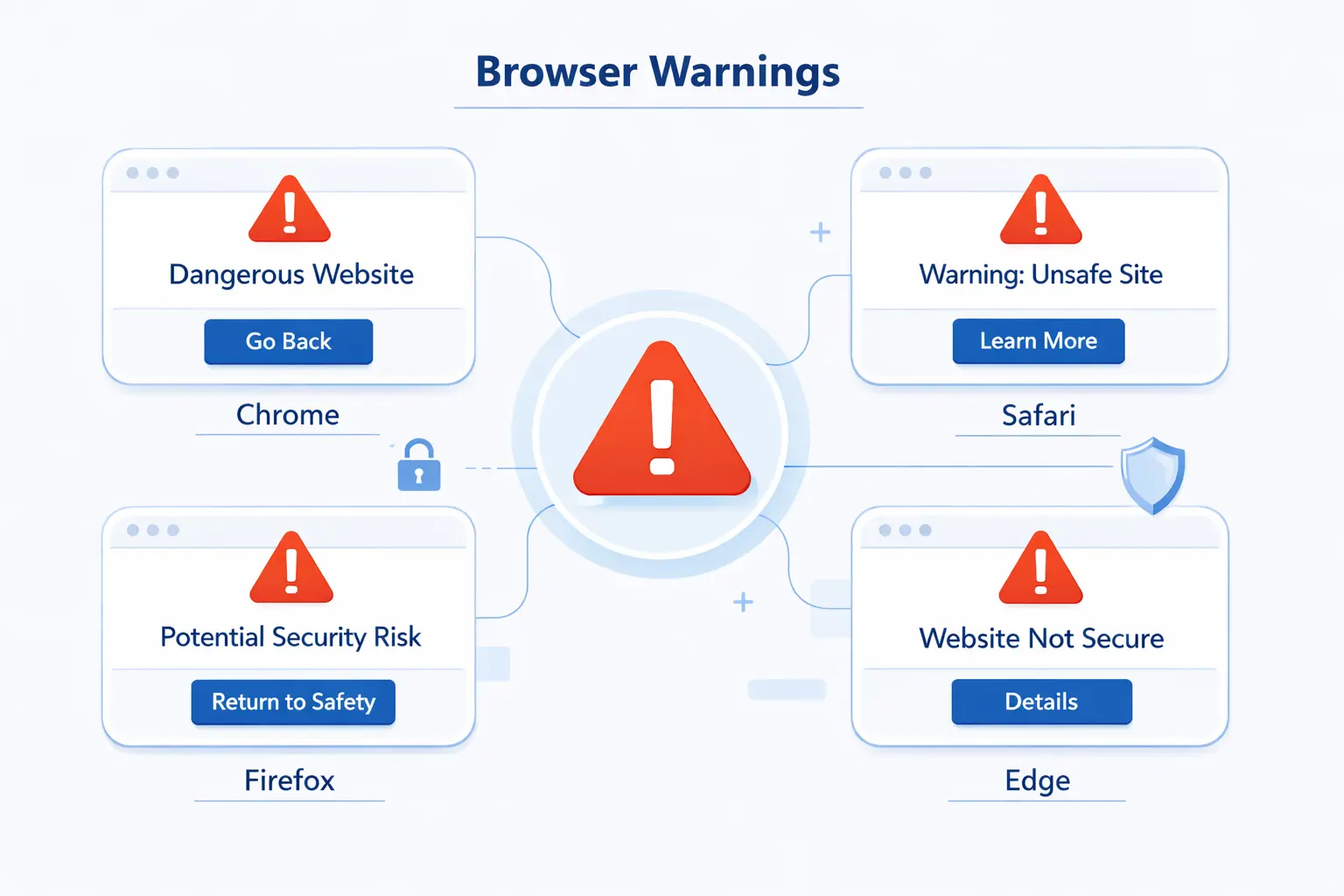 How Different Browsers Show the Warning