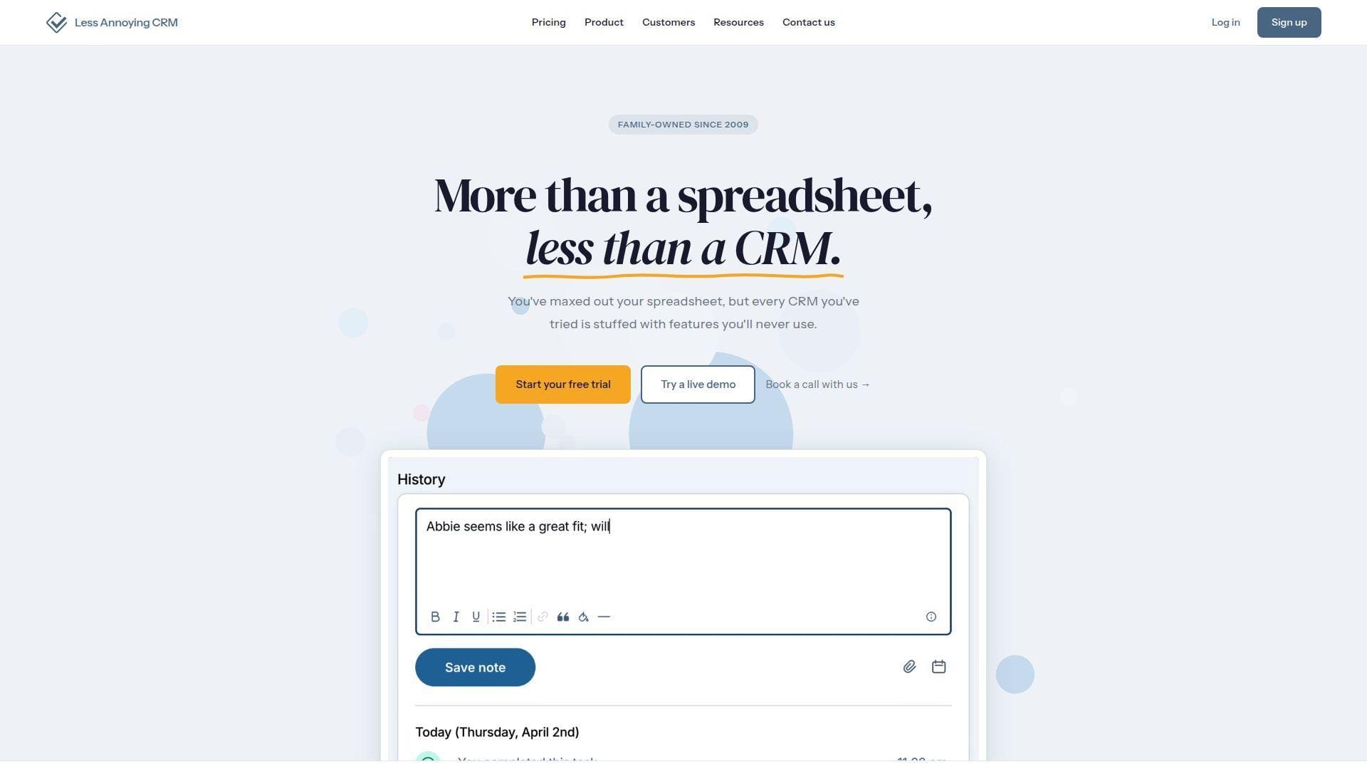 16. Less Annoying CRM