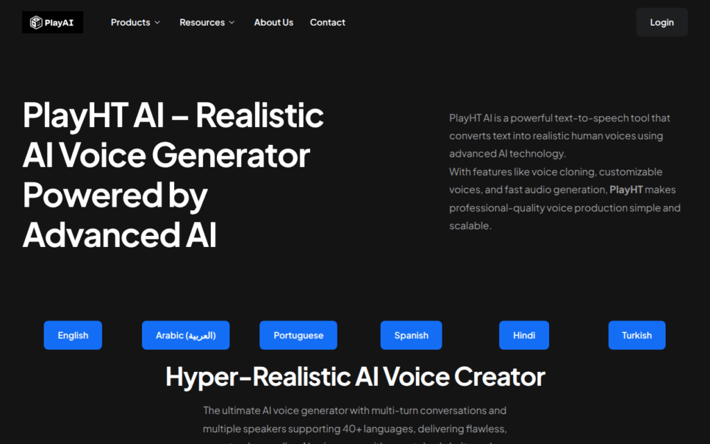 3. PlayHT for Scalable Multilingual Audio and Developer Workflows