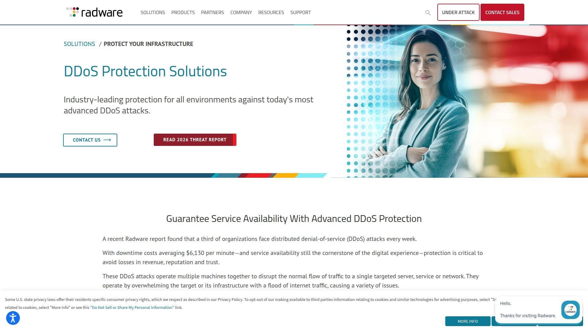 3. Radware DDoS Protection
