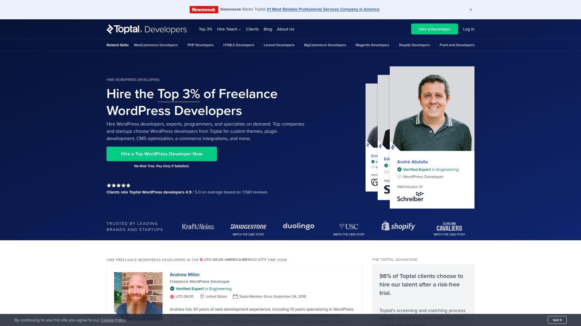 19. Toptal WordPress Developers