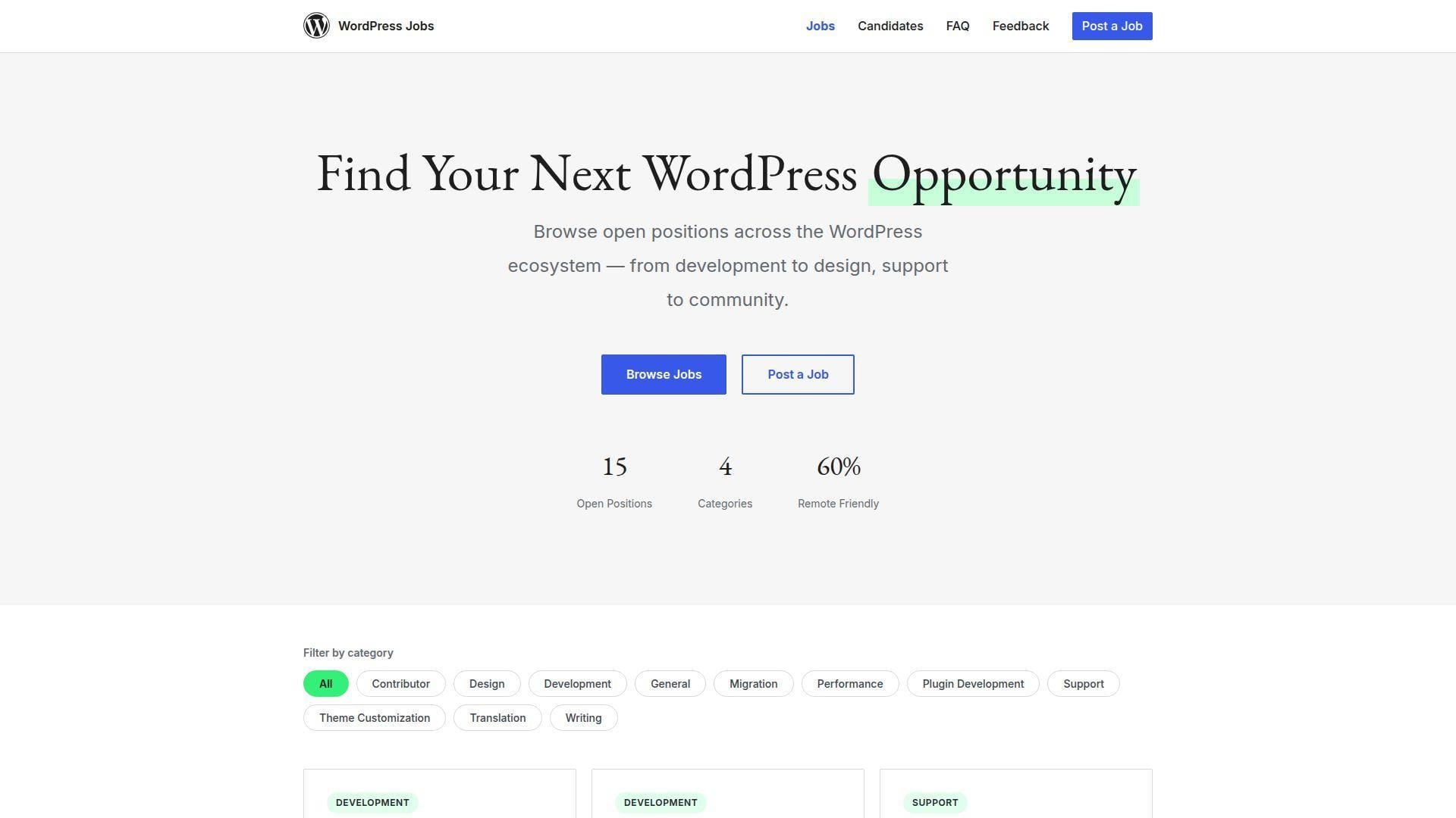 20. WordPress Jobs