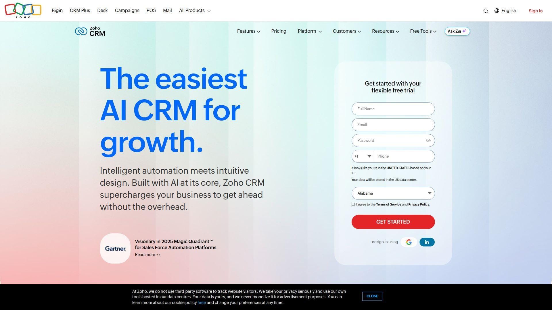 4. Zoho CRM