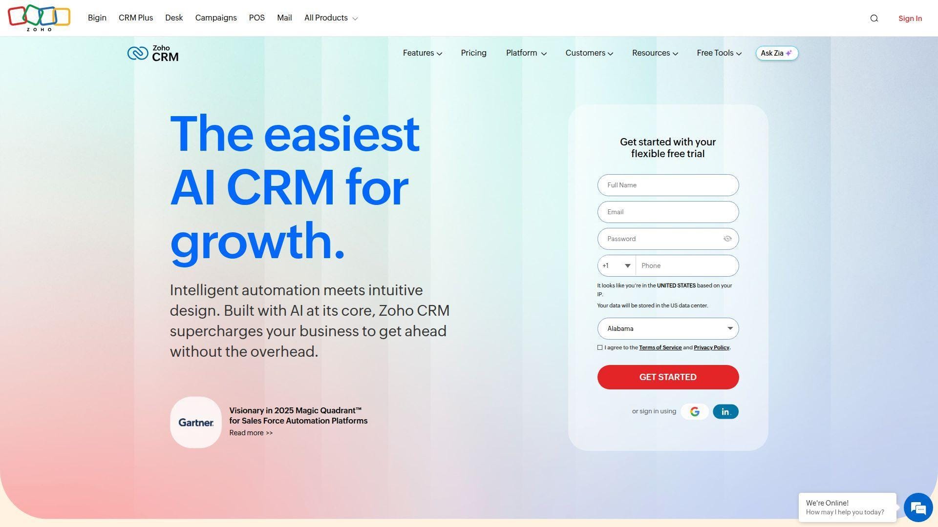 4. Zoho CRM