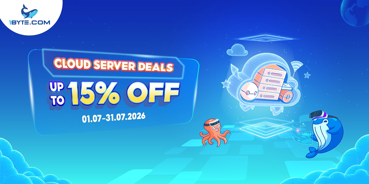 Cloud Server Deals Up to 15% Off at 1Byte