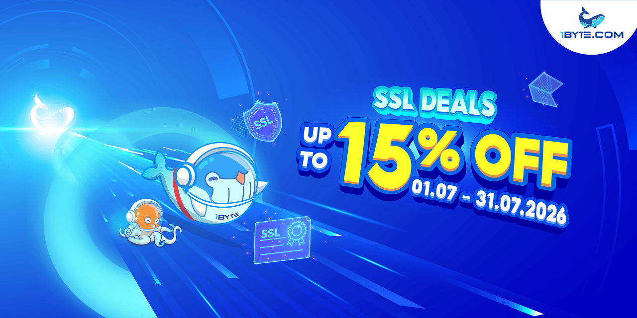 SSL Deals Up to 15% Off at 1Byte