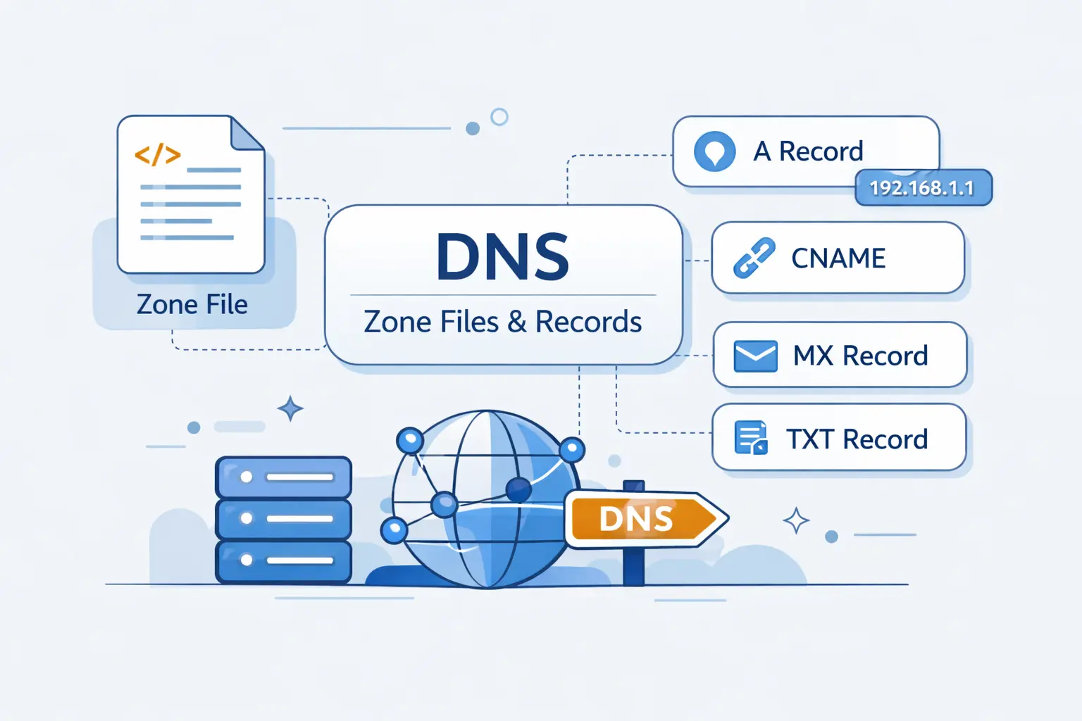 DNS Zone Files and Core DNS Records