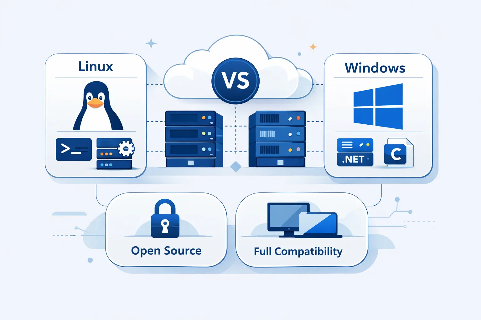 Linux vs Windows Hosting at a Glance