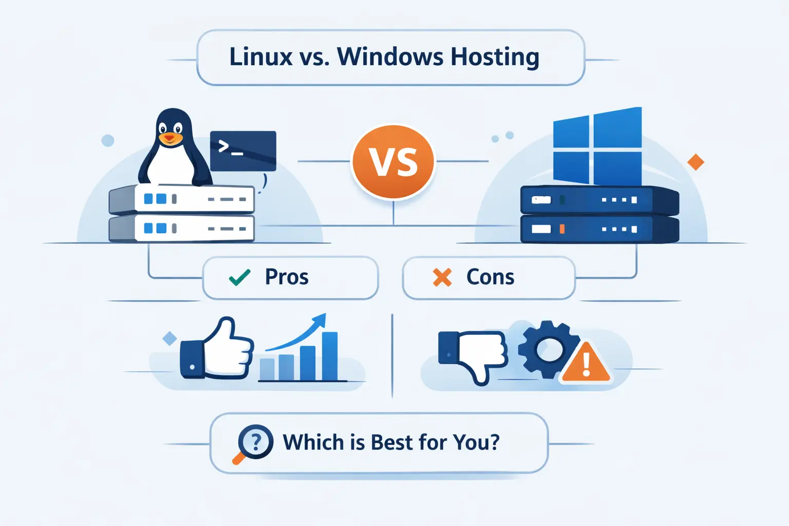 Linux vs Windows Hosting: Key Differences, Pros and Cons, and How to Choose