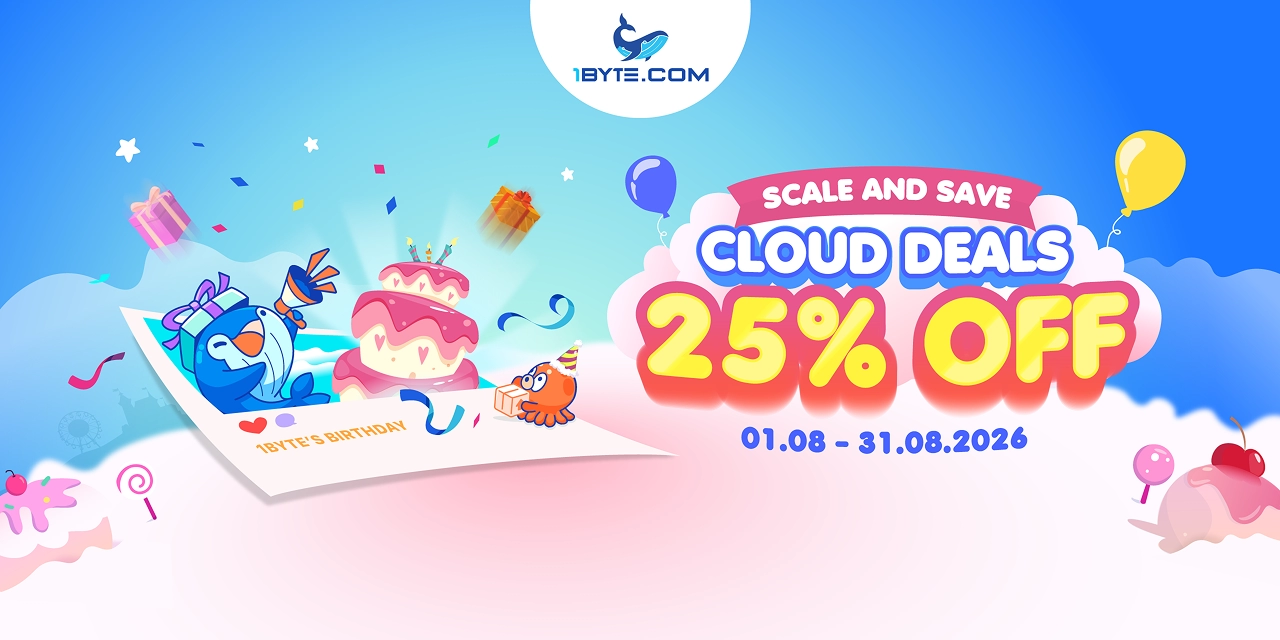 Scale & Save: Cloud Server Deals Up to 25% Off at 1Byte
