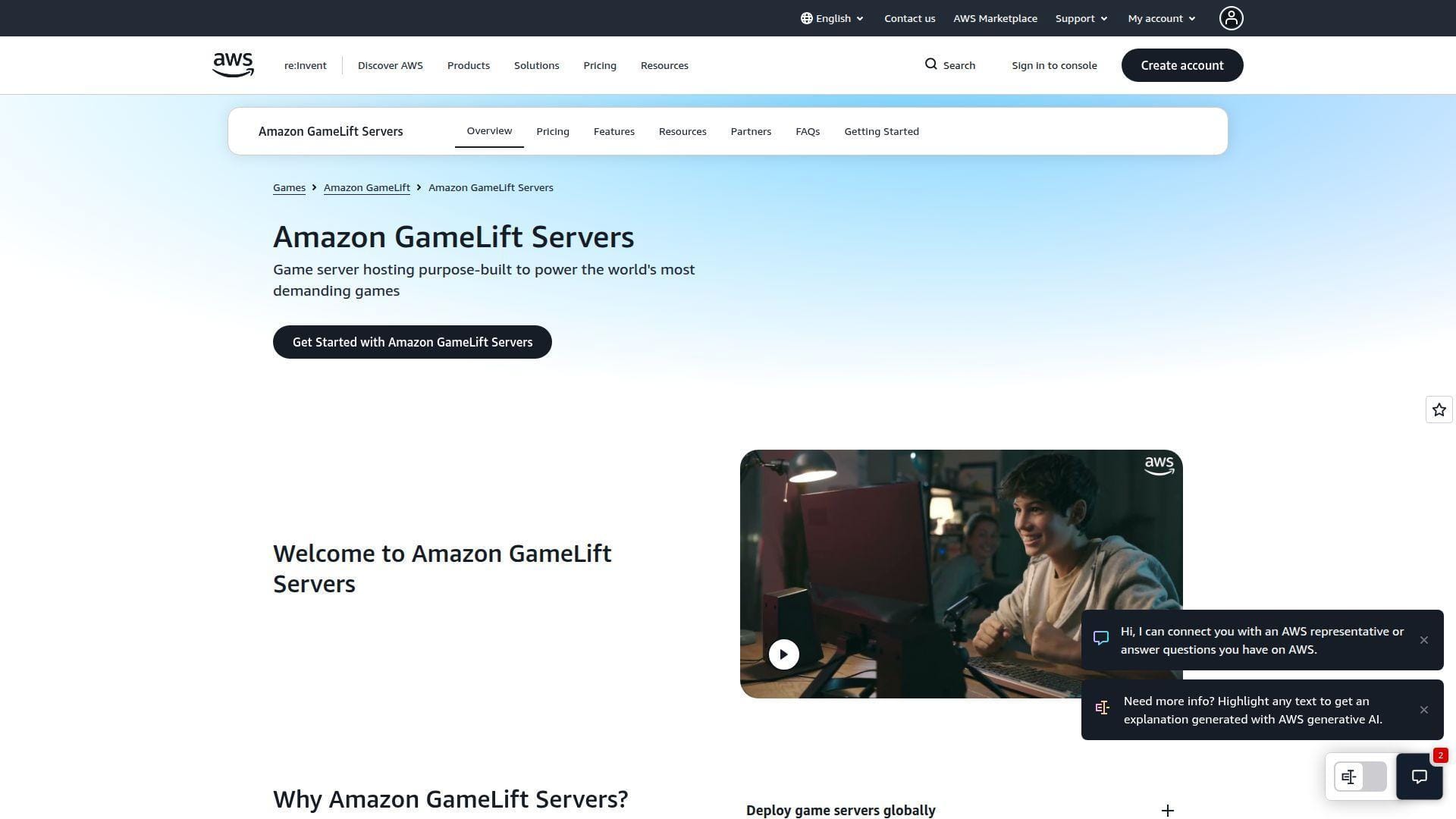 4. Amazon GameLift Servers