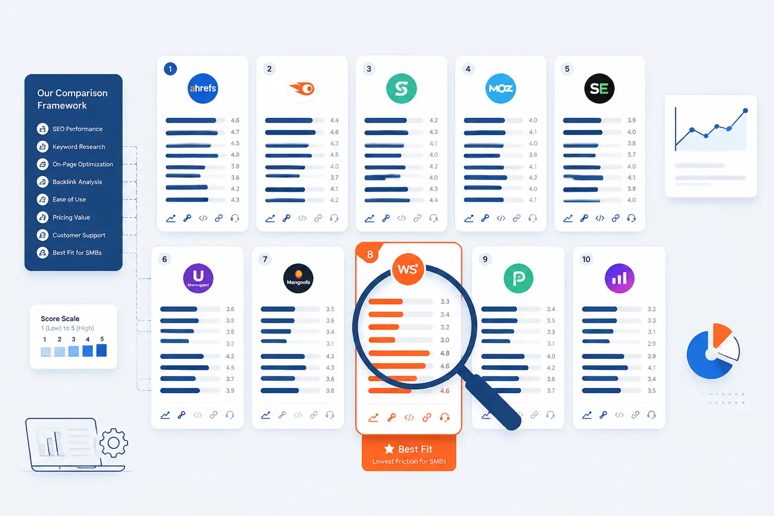 How We Compared Search Engine Optimization for Small Business Tools