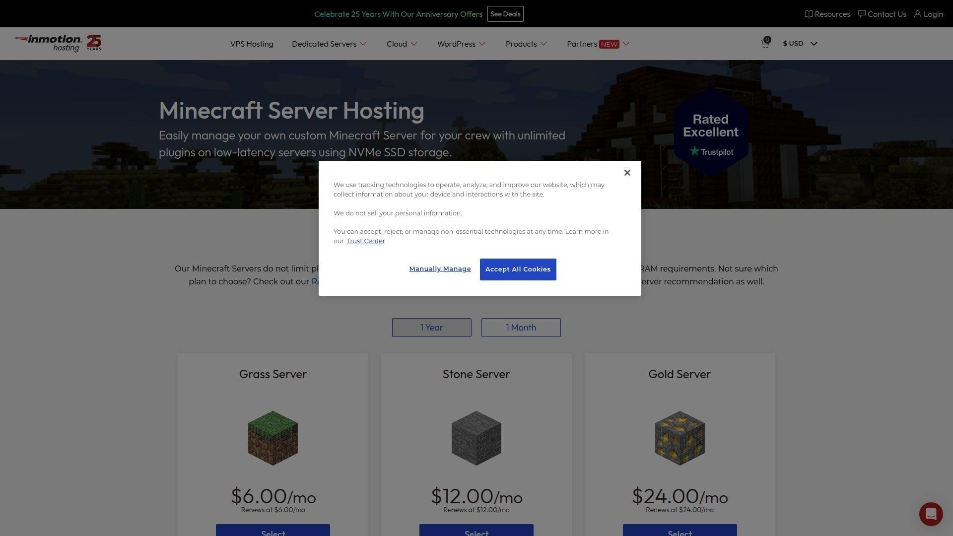 7. InMotion Hosting Minecraft Server Hosting