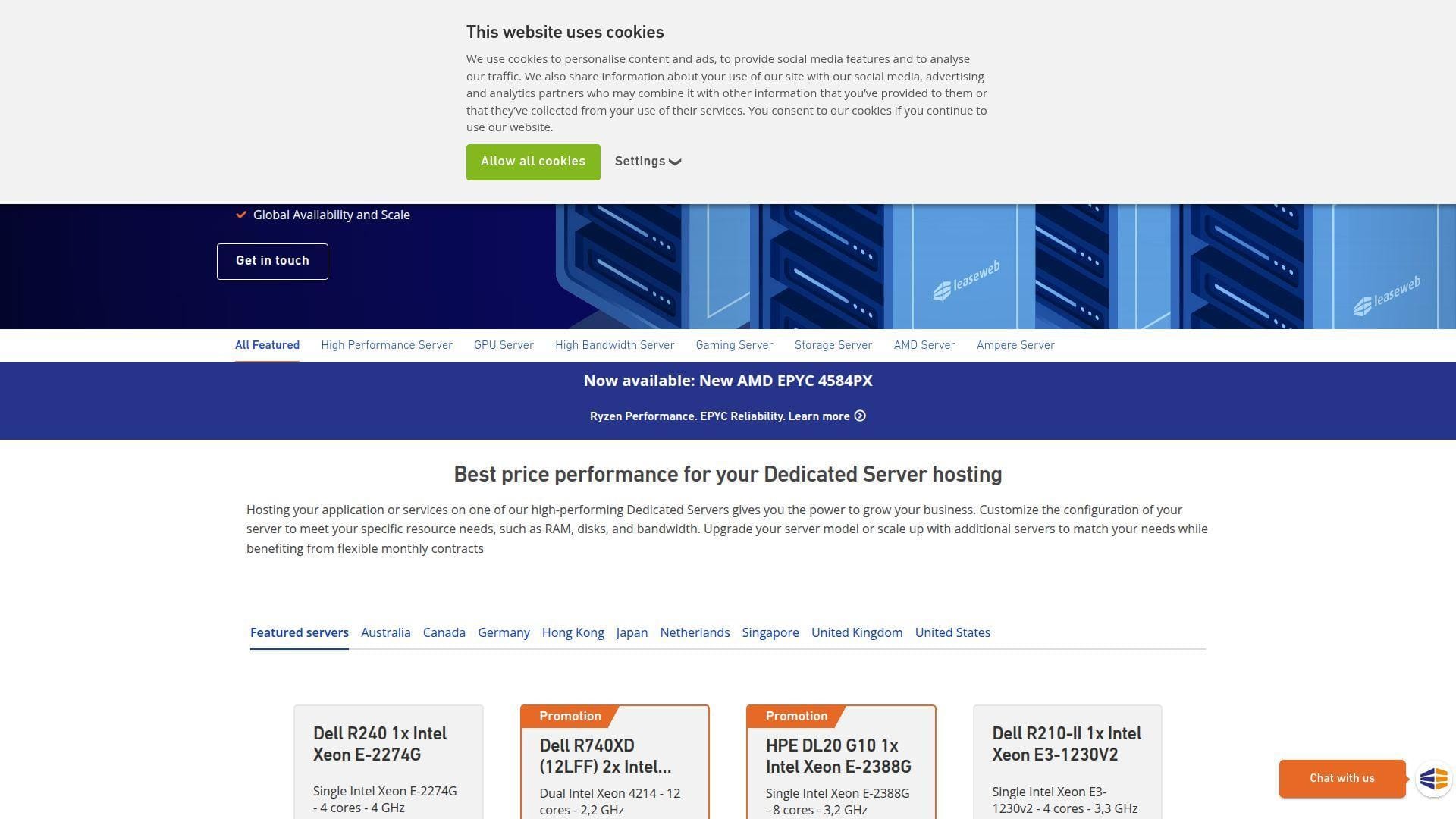 11. Leaseweb Dedicated Servers