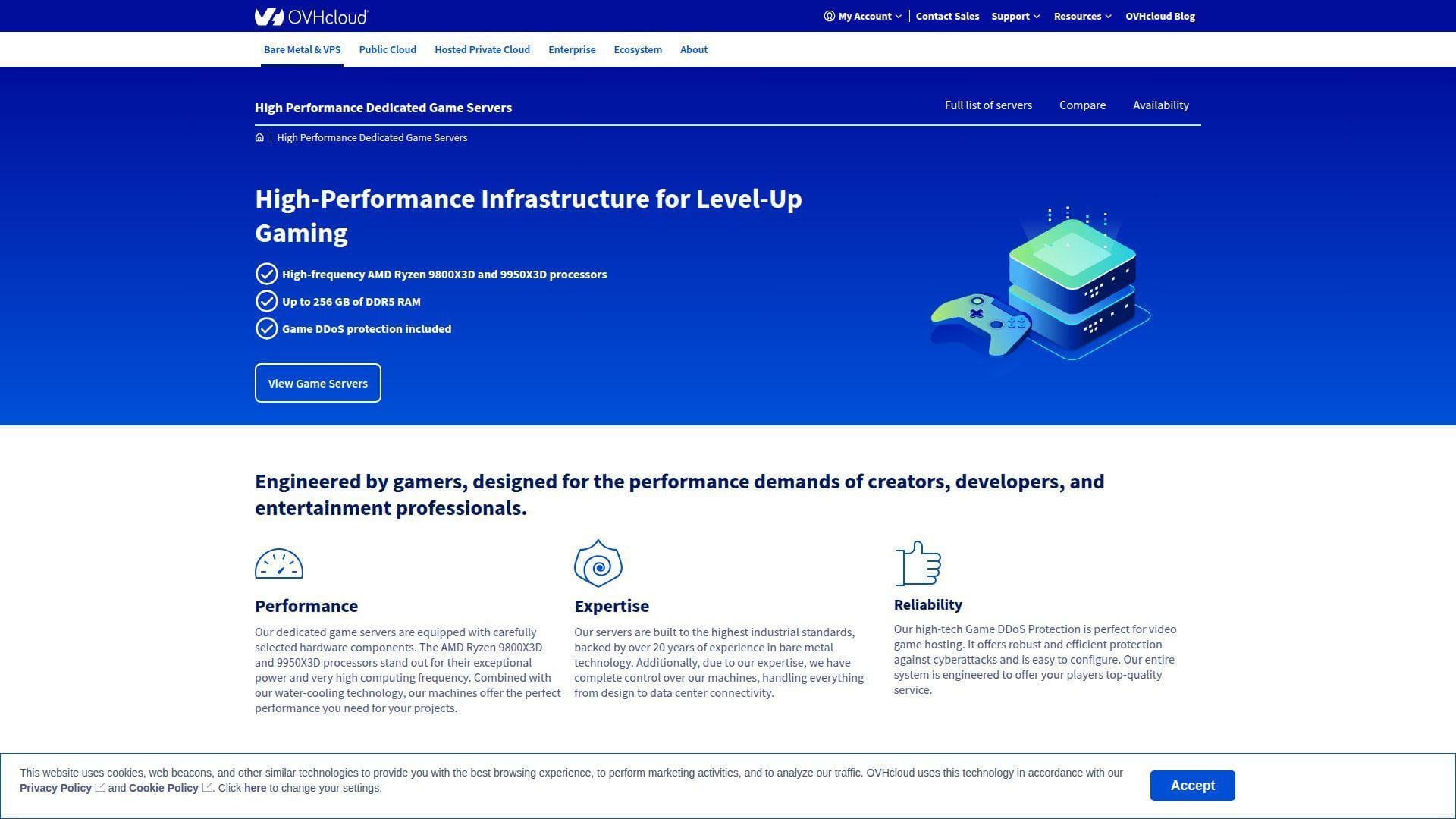 1. OVHcloud Game Servers