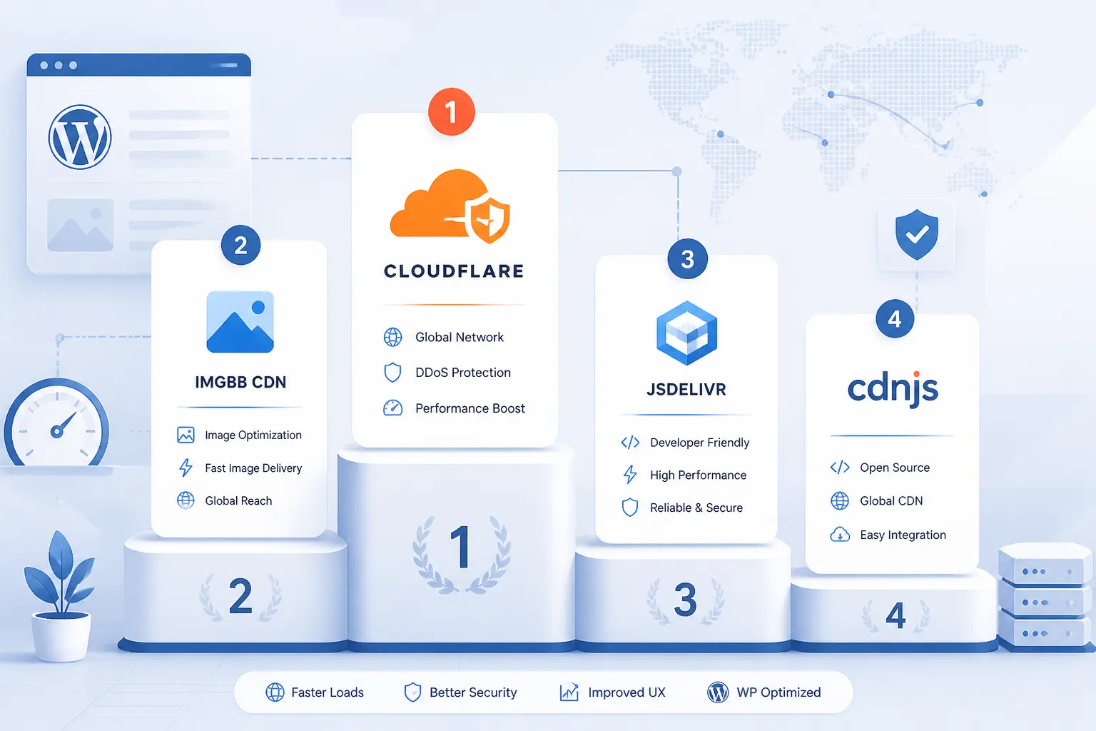 Top Free CDN for WordPress Picks