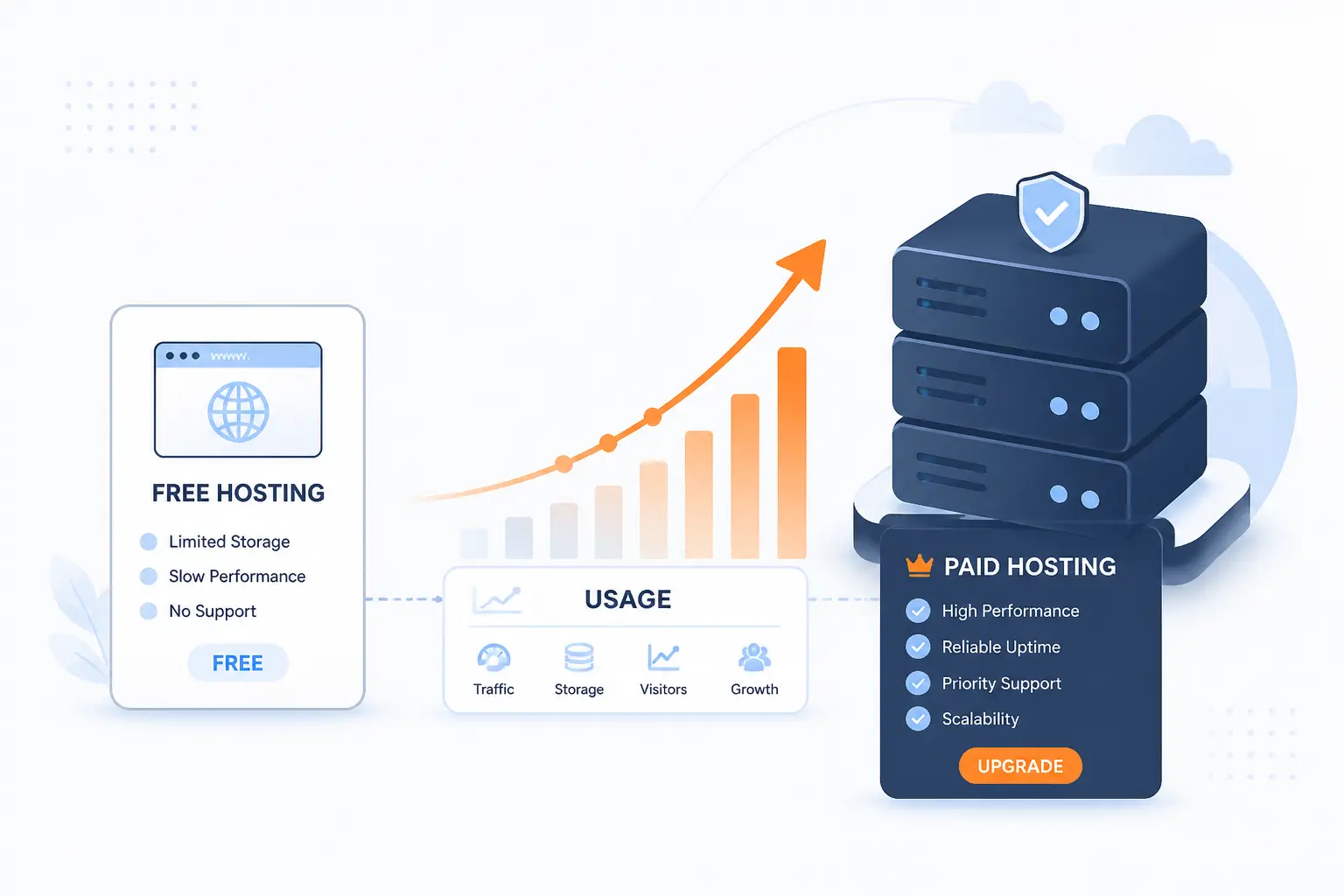 When to Upgrade From Free Website Hosting