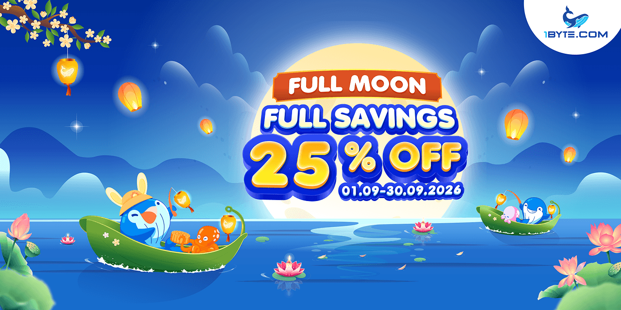 Full Moon, Full Savings: Up to 25% Off at 1Byte