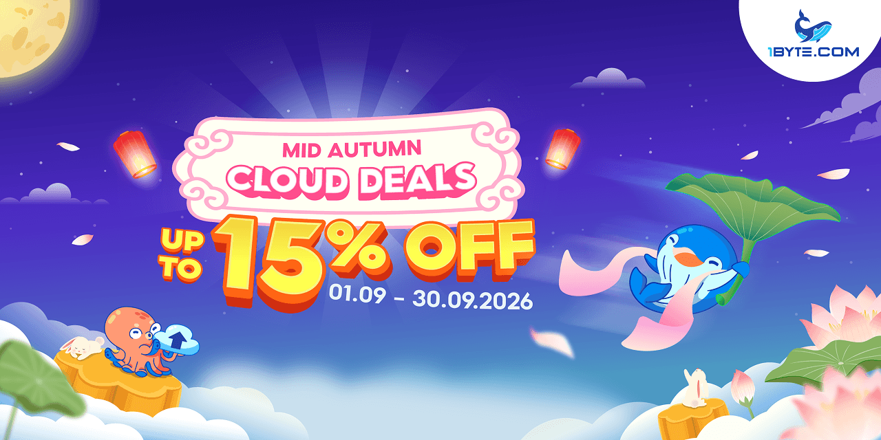 Mid-Autumn Cloud Deals Up to 15% Off at 1Byte