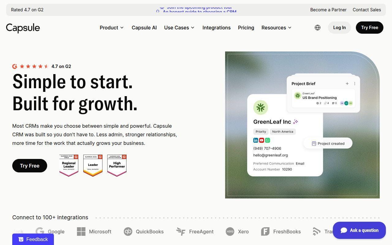 9. Capsule CRM