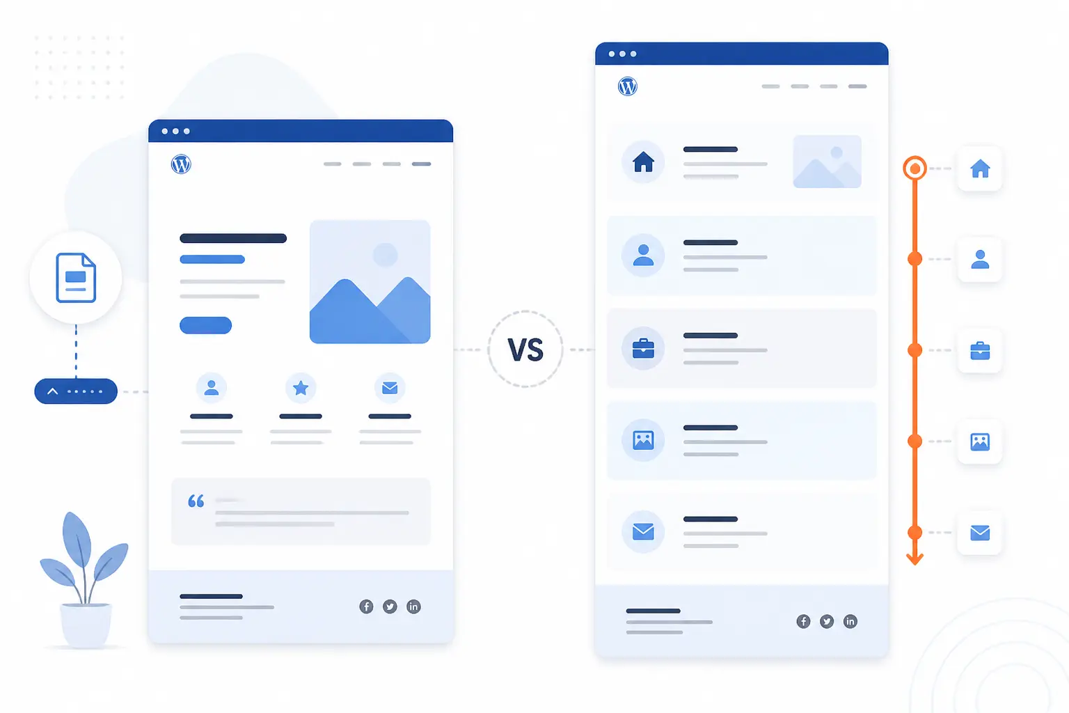 One Page and Long Scroll WordPress Design Ideas