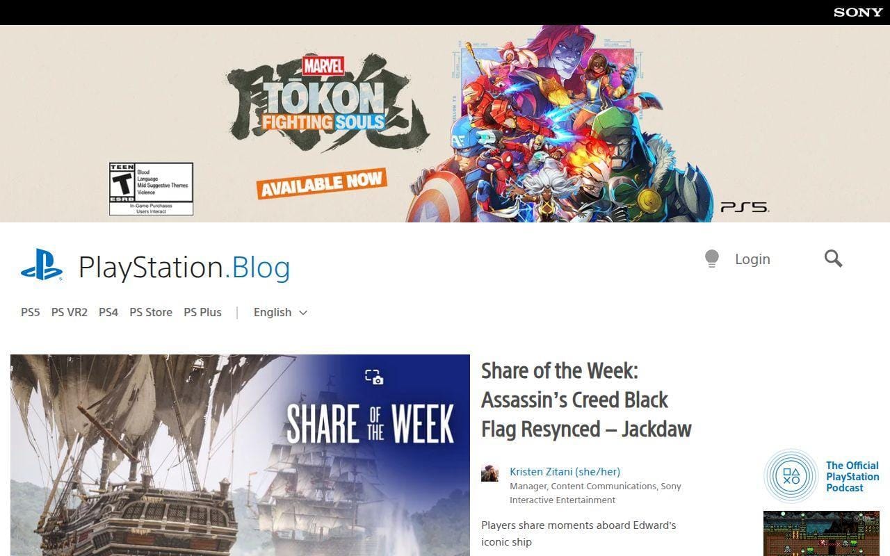 9. PlayStation.Blog