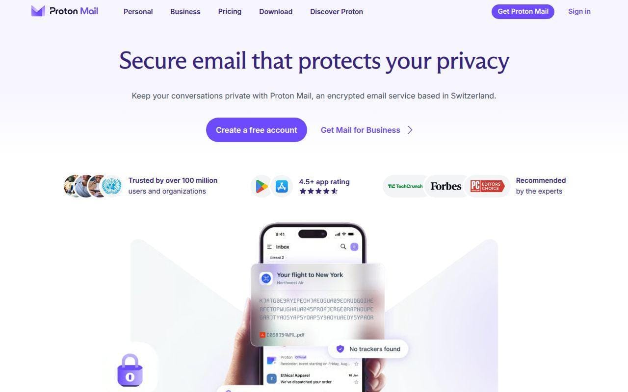 1. Proton Mail