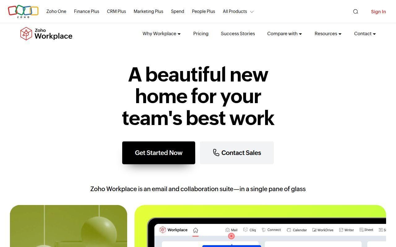 7. Zoho Workplace